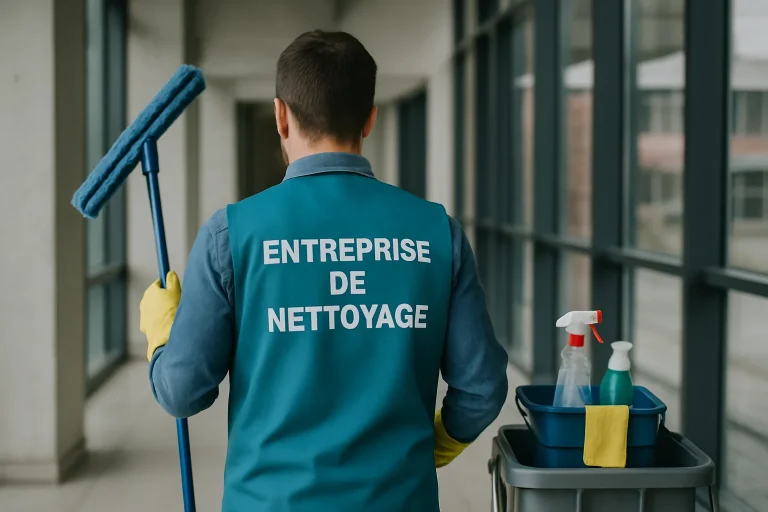 Un technicien de nettoyage à Harfleur utilisant des équipements modernes dans un appartement.