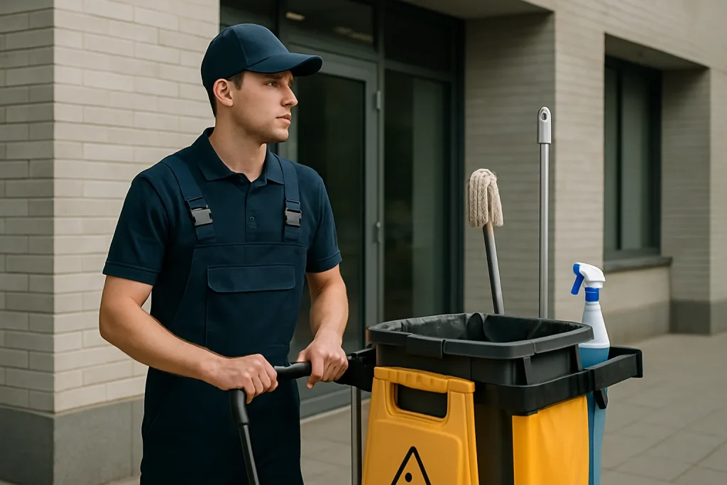 Équipe de nettoyage en intervention dans un appartement insalubre à Petit-Couronne.