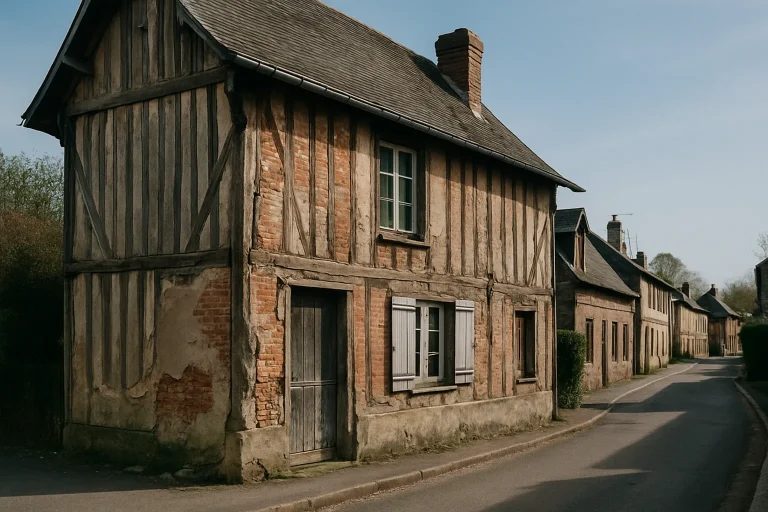 Maison en Seine-Maritime montrant des dégâts visibles après un sinistre